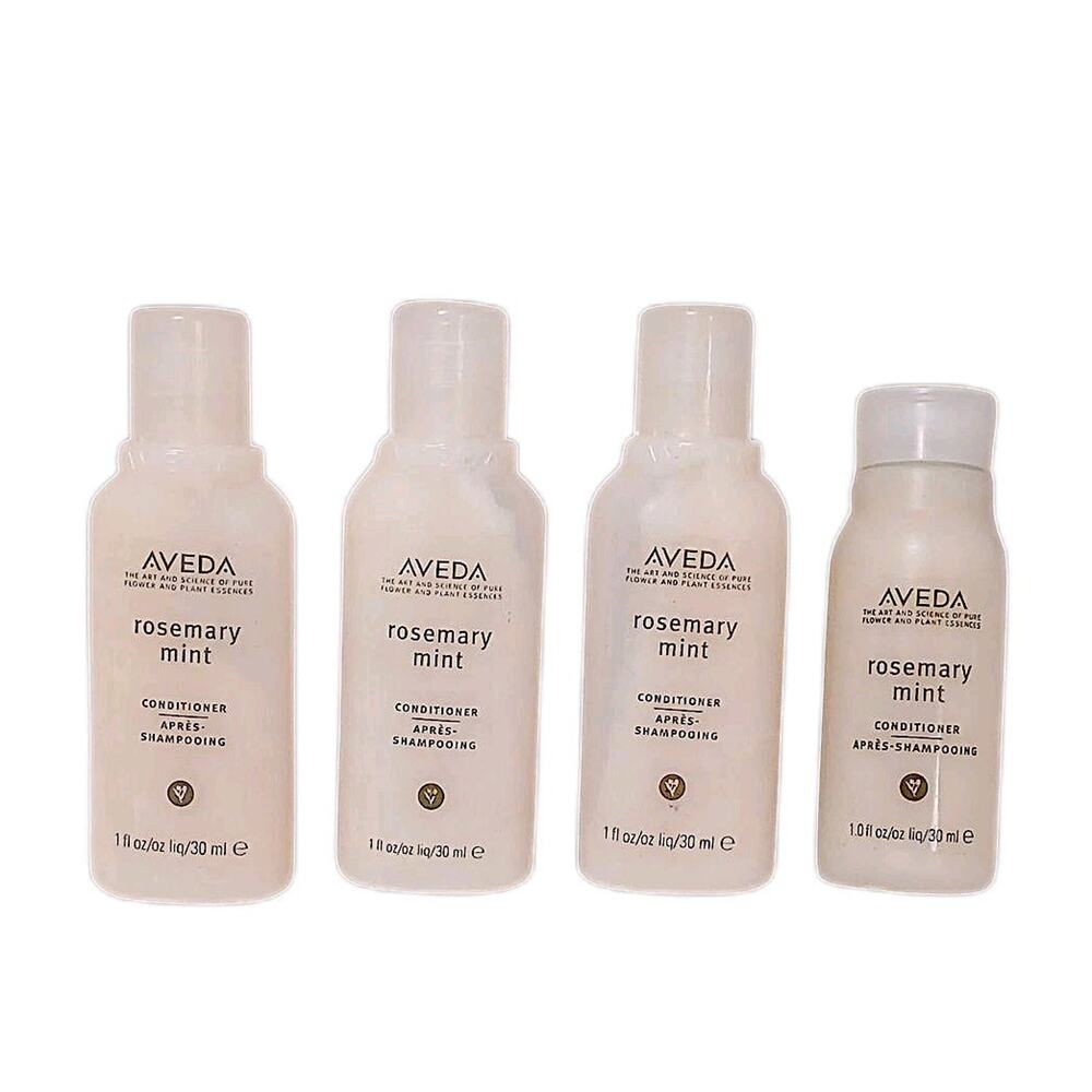 4 Pc AVEDA Rosemary Mint Conditioner Travel Size 1.0 fl oz each 4 Small Bottles